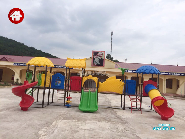 Lắp đặt đồ chơi ngoài trời cho trường mầm non tại Bắc Giang