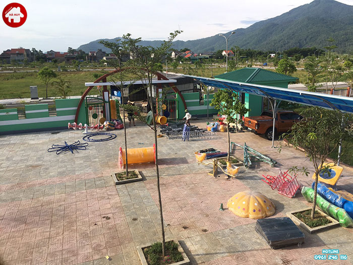 Lắp đặt đồ chơi vận động ngoài trời cho trường mầm non tại Hà Tĩnh
