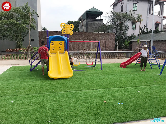 Lắp đặt đồ chơi vận động ngoài trời cho sân chơi tập thể khu dân cư tại Đông Anh, Hà Nội